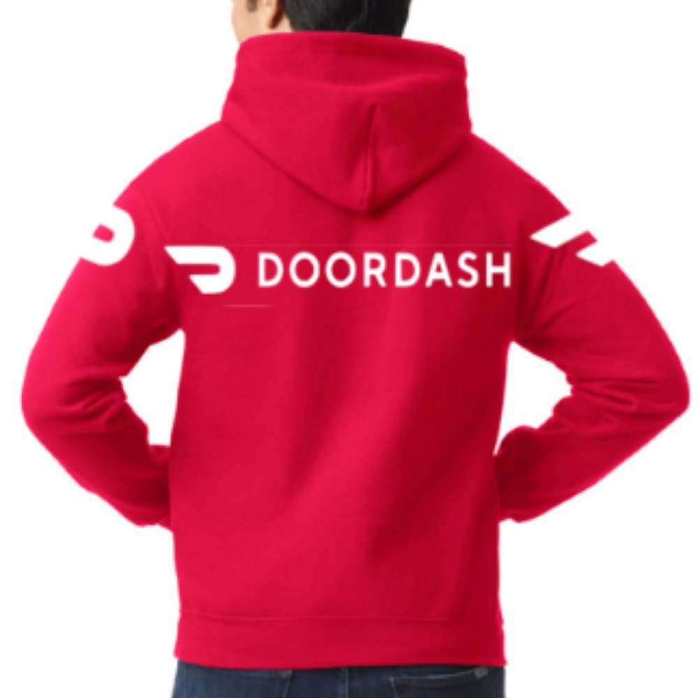 Custom Made Doordash Dasher Hoodie Safety Reflective